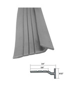 Angled Gray Framed Shower Door Tear-Away Strike Vinyl - 7 ft long - $19.95