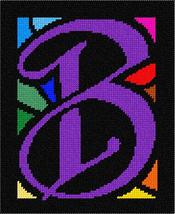 Pepita Needlepoint Canvas: Letter B Stained Glass, 7&quot; x 9&quot; - £39.91 GBP+