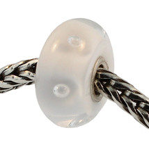 Authentic Trollbeads Glass 61301 White Bubbles - £11.15 GBP