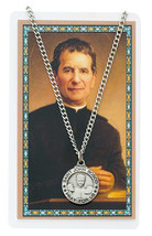 St. John Bosco Necklace with a Laminated Prayer Card Plus Two Free Holy Cards - £14.04 GBP