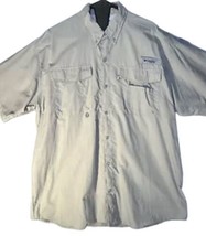 Columbia Fishing Shirt Tan Mens Size Large PFG Performance Fishing Gear ... - $16.83