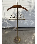 VINTAGE GENTLEMAN&#39;S BRASS VALET BUTLER STAND SUIT - €142,61 EUR