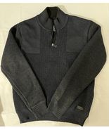 Buffalo David Bitton Men Fleece Lined 1/4 Zip Knit Sweater Dark Blue Siz... - €12,70 EUR