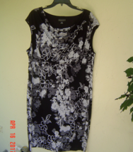 New Connected Black White Floral Career Sheath Dress Size 18 W 20 W Women $98 - £48.06 GBP