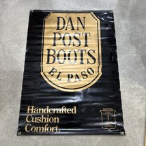 Vintage Vinyl Banner Advertising Dan Post Boots El Paso  30”x42” - £19.47 GBP