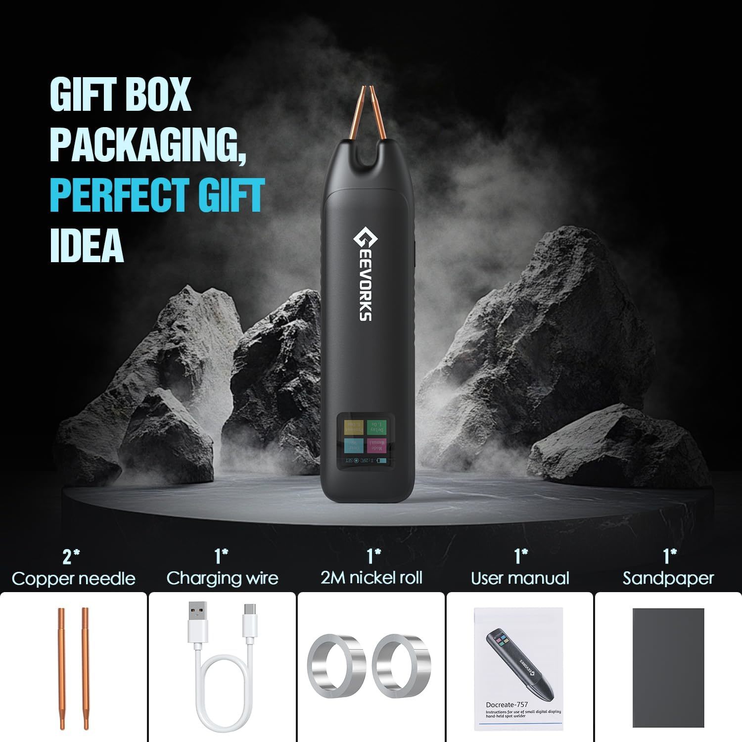 Battery Spot Welder with Digital Display,Geevorks Upgraded Handheld 99 Gear...  Item image 9
