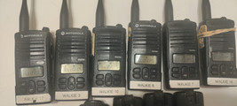 Lot Of 6 As Is Motorola RDU4160D Two Way Radios RU4160BKN9AA + 6 Unit Charger - £160.63 GBP