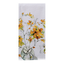 KAY DEE DESIGNS &quot;Yellow Forsythia&quot; Floral R4883 Dual Purpose Terry Towel~16&quot;x26″ - £7.70 GBP