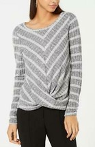 Bcx Juniors Striped Twist-Front Sweater, Size XS - £17.66 GBP