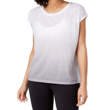 allbrand365 designer Womens Activewear Dip Dyed T-Shirt,Smooth Grey,Large - £23.93 GBP