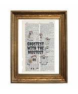 Vintage Dictionary Art Print Wall Hanging Ghostest With The Modest Drink... - $10.99