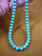 (v326-21b) 20&quot; long Chinese turquoise bead beaded Necklace fashion JEWELRY - £34.42 GBP