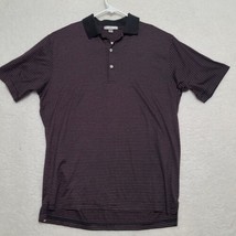 Peter Millar Men&#39;s Polo Shirt Size Medium Purple Black Short Sleeve Casual - £17.84 GBP