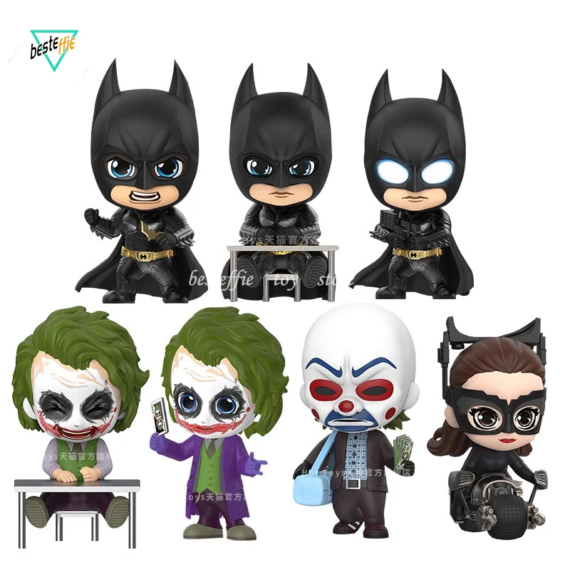 Original Hottoys Batman Dark Knight Anime Figures Q Version Cute Kawaii Batman - £39.97 GBP+