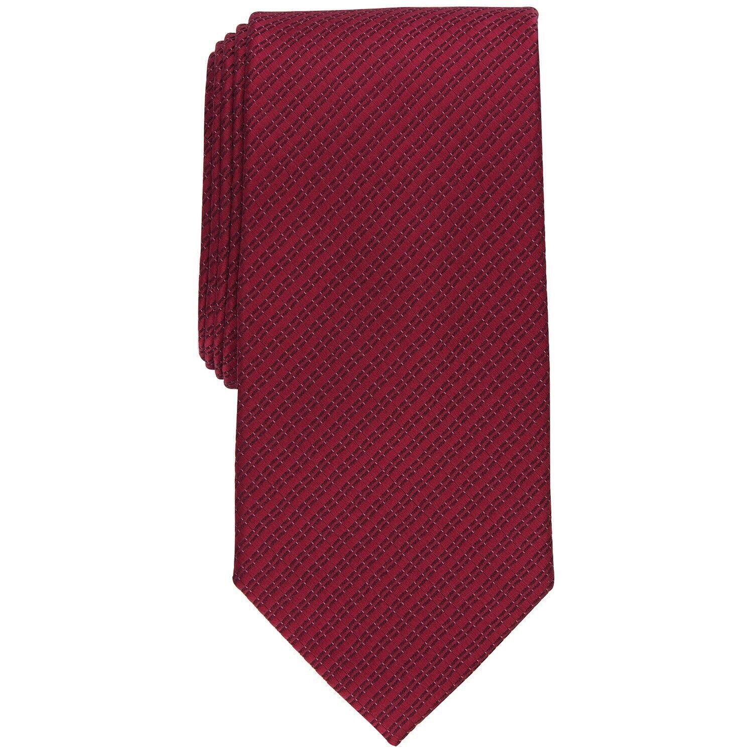 Perry Ellis Men's Brosher Classic Mini-Dash Tie Burgundy OS B4HP