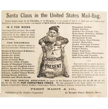 Santa Claus US Mail Bag Gifts 1885 Advertisement Victorian Christmas ADB... - $24.99