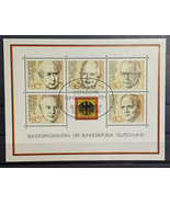 1982 German Block Of 6 Post Stamps Of German Presidents Bundespräsident - $122.92 MXN