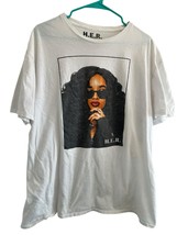 H.E.R Men&#39;sT- Shirt size 2XL White Crew Neck Short Sleeve Graphic - €16,45 EUR