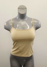 Garage Women&#39;s Beige Tank Top Size Medium Polyester Blend Spaghetti Straps - $8.90