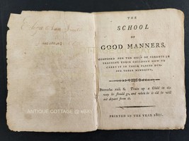 1801 Antique Good Manners Etiquette Laniers Il Elizabeth Ann Smith Book - £138.17 GBP