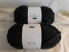 Buttercream Luxe Craft Roving Charcoal lot of 2 Dye Lot 629507 - £13.36 GBP