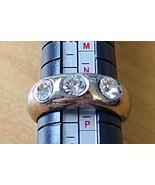 Free Lot of 2 vintage rings in size 7 US plain and with rhinestones - $0.00