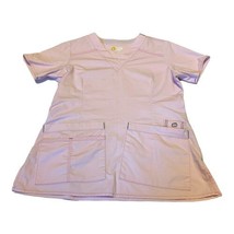 Wonderflex Women’s Scrub Top V Neck Pink XS Wonderwink Nursing Uniform P... - £14.59 GBP