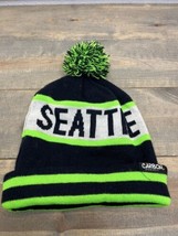 CARBON ELEMENTS SEATTLE BEANIE/SKULL/SKI POM HAT/CAP, FOLD OVER/CUFF, GREEN - £4.79 GBP