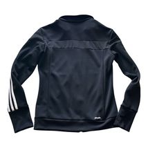 Adidas Black Track Jacket Full Zip 3-Stripe Climalite Size Small NWOT image 2