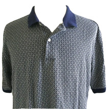 Vintage 90s Nautica Men&#39;s Polo Shirt Size XL100% Prima Cotton Geometric Print - £13.75 GBP