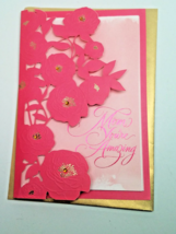 MOTHER&#39;S DAY For ANY MOM Greeting Card Hallmark laser watercolor Mommy Sister 2 - £3.12 GBP