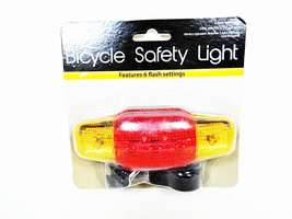 Bicycle Safety Lights Red Amber Flashing Rear Bike Tail Light Night Cycling LED - £6.85 GBP