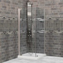 29 3/8-30&quot;W x 72&quot;H x 29-30&quot;D Shower Enclosure ULTRA-G Brushed Nickel by LessCare - £678.08 GBP