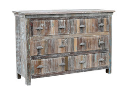 60" White Solid Wood Six Drawer Double Dresser - $34,326.14 MXN