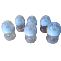 EUC Lot (6) Philips Avent Natural Baby Bottles 4 Oz w/ Caps &amp; Size 2 Nip... - £15.54 GBP