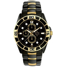 Bulova Men&#39;s 98D002 Black IP Diamond Quartz Watch MSRP $450! - $202.50