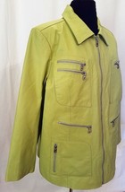 Roaman&#39;s Genuine Leather Women&#39;s Jacket Sage Green Color 24W - £49.17 GBP