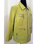 Roaman&#39;s Genuine Leather Women&#39;s Jacket Sage Green Color 24W - $62.89