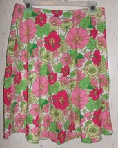 Excellent Womens Gap Seersucker Lined Pretty Floral Print Full Skirt Size 2 - £19.83 GBP