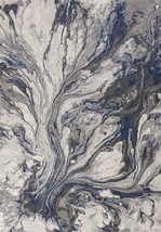 5 X 8 Grey Machine Woven Abstract Watercolor Indoor Area Rug - €202,64 EUR