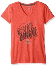 NWT NCAA North Carolina State Wolfpack Women&#39;s XL Red V-Neck Tee Shirt - £16.55 GBP