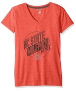 NWT NCAA North Carolina State Wolfpack Women&#39;s XL Red V-Neck Tee Shirt - £16.41 GBP