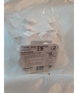Fiberon Classic Stair Brackets White with Screws Hardware 435550 - £20.78 GBP