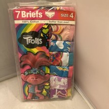 Trolls Girls Briefs Underwear Size 4 Panties 7-Pack - $11.98