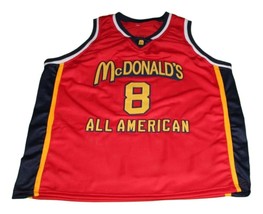 Kobe Bryant Custom McDonald's All American Basketball Jersey Red Any Size image 4