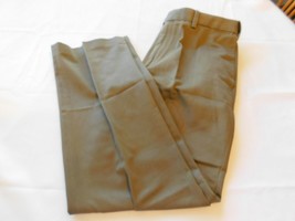 Perry Ellis Portfolio Men&#39;s Long Pants Slacks 32 X 30 Brown Flat Front GUC - $18.01