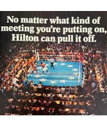 Hilton Hotels Boxing 1980 Advertisement Vintage Conventions Meetings DWEE26 - $41.13 CAD