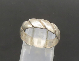 RUSSIA 925 Sterling Silver - Vintage Shiny Twist Band Ring Sz 6.5 - RG21871 - £27.94 GBP