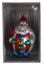VTG Dept 56 Mercury Glass Clown LARGE Christmas Ornament Hand Blown 7761-5 - £10.87 GBP