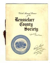 Rensselaer County Society 10th Annual Dinner Menu Hotel Astor New York 1916 - £139.91 GBP